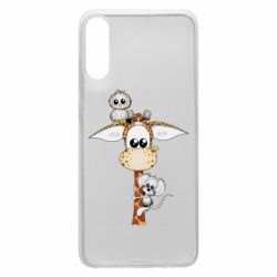Чехол для Samsung A70 Giraffe Owl and Mouse - PrintSalon