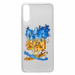 Чехол для Samsung A70 Горящий гербу Украины - PrintSalon