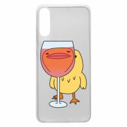 Чехол для Samsung A70 Качка і келих вина - PrintSalon