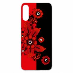 Чохол для Samsung A70 Червоні квіти - PrintSalon