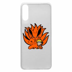 Чехол для Samsung A70 Kurama And Naruto - PrintSalon