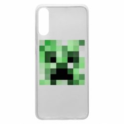 Чехол для Samsung A70 Minecraft minimalist Creeper - PrintSalon
