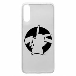 Чехол для Samsung A70 Pikachu silhouette - PrintSalon