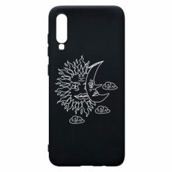 Чехол для Samsung A70 Sun and Moon faces - PrintSalon