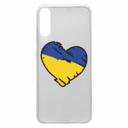 Чехол для Samsung A70 Украина сердце с царапинами - PrintSalon