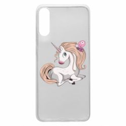 Чехол для Samsung A70 Unicorn with bow tie - PrintSalon