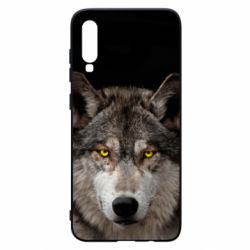 Чохол для Samsung A70 Wolf with yellow eyes - PrintSalon