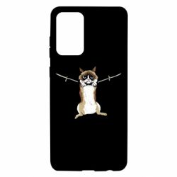 Чехол для Samsung A72 5G Grumpy Cat On The Rope - PrintSalon