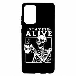 Чехол для Samsung A72 5G Staying alive with coffee - PrintSalon