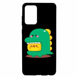 Чехол для Samsung A72 5G Уточка в костюме динозавра - PrintSalon