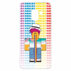 Чехол для Samsung A8 2018 3D Roblox Rainbow - PrintSalon