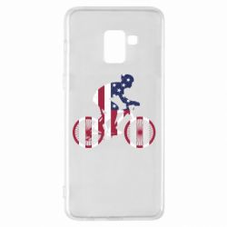 Чехол для Samsung A8+ 2018 American cyclist - PrintSalon