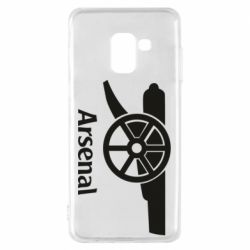 Чехол для Samsung A8 2018 Arsenal simple logo - PrintSalon