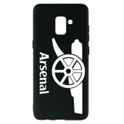 Чехол для Samsung A8+ 2018 Arsenal simple logo - PrintSalon