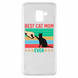 Чехол для Samsung A8+ 2018 Best cat mom ever - PrintSalon