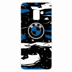 Чехол для Samsung A8+ 2018 BMW logo and art background - PrintSalon
