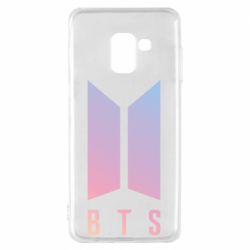 Чехол для Samsung A8 2018 BTS gradient logo - PrintSalon