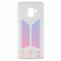 Чехол для Samsung A8+ 2018 BTS gradient logo - PrintSalon