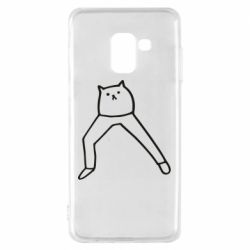 Чехол для Samsung A8 2018 Cat in pants - PrintSalon