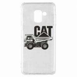 Чехол для Samsung A8 2018 CAT logo and truck - PrintSalon