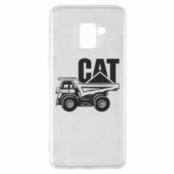 Чехол для Samsung A8+ 2018 CAT logo and truck - PrintSalon