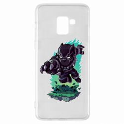Чохол для Samsung A8+ 2018 Cute Black panther-PrintSalon Чохол для Samsung A8+ 2018 Cute Black panther