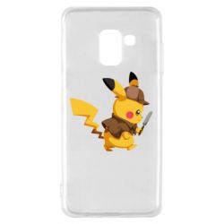 Чехол для Samsung A8 2018 Cute Detective Pikachu