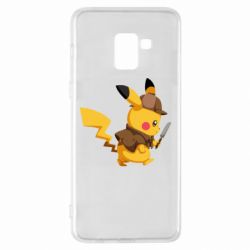 Чехол для Samsung A8+ 2018 Cute Detective Pikachu - PrintSalon