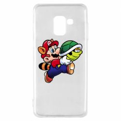 Чехол для Samsung A8 2018 Cute Mario with turtle - PrintSalon