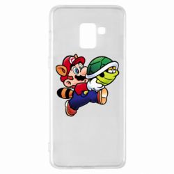 Чехол для Samsung A8+ 2018 Cute Mario with turtle - PrintSalon