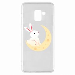 Чехол для Samsung A8+ 2018 Cute rabbit on the moon - PrintSalon