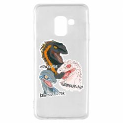Чехол для Samsung A8 2018 Динозавры. Мир Юрского периода - PrintSalon