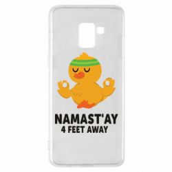 Чехол для Samsung A8+ 2018 Duck Namast'ay Away - PrintSalon