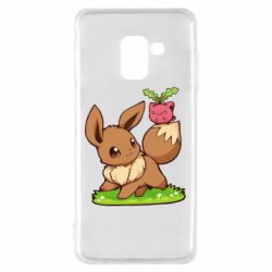 Чехол для Samsung A8 2018 Eevee with Hoppip