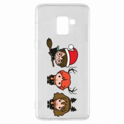 Чохол для Samsung A8+ 2018 Гаррі Поттер та друзі новорічні - PrintSalon