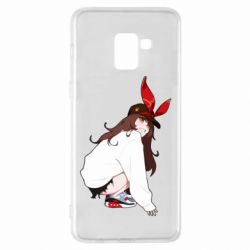Чехол для Samsung A8+ 2018 Genshin Impact Amber - PrintSalon