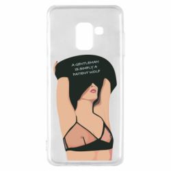 Чехол для Samsung A8 2018 Gentleman Is Simply A Patient Wolf - PrintSalon
