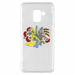 Чохол для Samsung A8 2018 Герб колоски і калина - PrintSalon