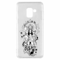 Чехол для Samsung A8 2018 Герои Хаяо Миядзаки - PrintSalon