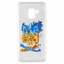 Чехол для Samsung A8 2018 Горящий гербу Украины - PrintSalon