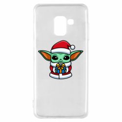 Чехол для Samsung A8 2018 Grogu Santa Claus - PrintSalon