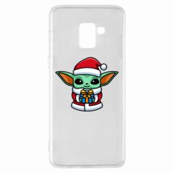 Чехол для Samsung A8+ 2018 Grogu Santa Claus - PrintSalon