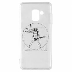 Чехол для Samsung A8 2018 Guitarist Da Vinci - PrintSalon