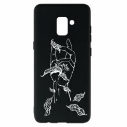 Чехол для Samsung A8+ 2018 Hand with leafs - PrintSalon