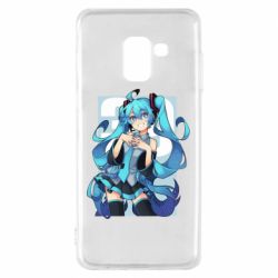 Чехол для Samsung A8 2018 Hatsune Miku art - PrintSalon