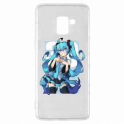 Чехол для Samsung A8+ 2018 Hatsune Miku art - PrintSalon