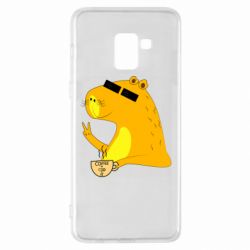 Чехол для Samsung A8+ 2018 Капибара Программист - PrintSalon