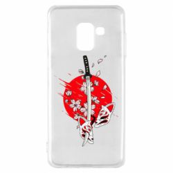 Чехол для Samsung A8 2018 katana in sakura