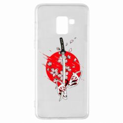 Чехол для Samsung A8+ 2018 katana in sakura