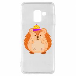 Чехол для Samsung A8 2018 Little hedgehog in a hat - PrintSalon